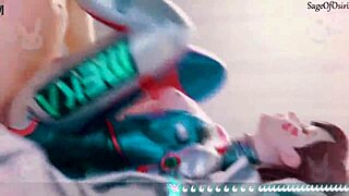 3D video of a hot teen riding a cock