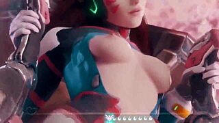 3D video of a hot teen riding a cock