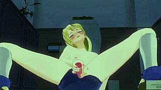 Small boobed anime gets anal training
