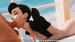 3D video of a hot teen riding a cock