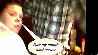 Fat amateur gets face fucked by teen