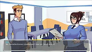 Hentai 3D cartoon featuring sexy doctor and horny professor