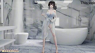 3D animated anime with nude dancing and shaking sounds
