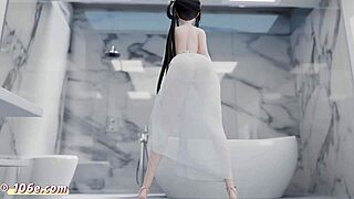 3D animated anime with nude dancing and shaking sounds