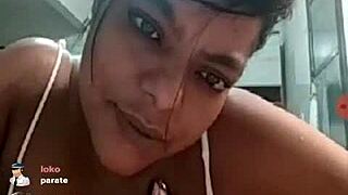 Big tits bouncing and teasing on webcam