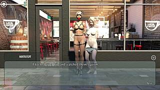 Cartoon porn with spanking and BDSM elements