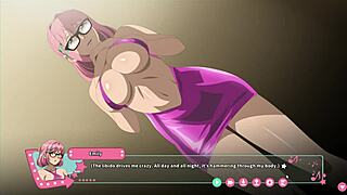 Huge monster cock fills cute tits in Futa fix