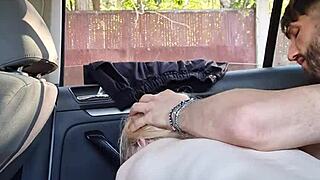 A beautiful woman with blue eyes and a sexy body like an bodybuilder, enjoys sex after a long journey