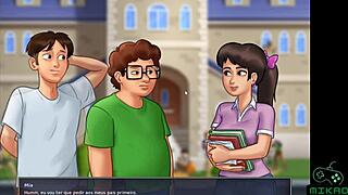 Schoolgirls and teachers in hot Summertime saga episode 55
