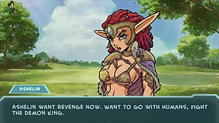 Animated anime with hot tits and monster sex