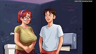 Horny art teacher gets creampied in 3D cartoon