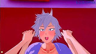 3D animated My Hero Academia hentai with big tits