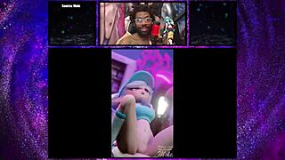Marie and Callie’s turn to ride a creamy cock in a 3D cartoon