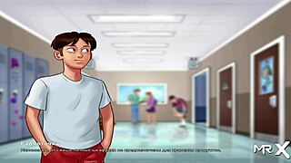 Sultry cartoon with hot animated girls in Summertime Saga: European vacation