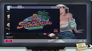 Sultry cartoon with hot animated girls in Summertime Saga: European vacation