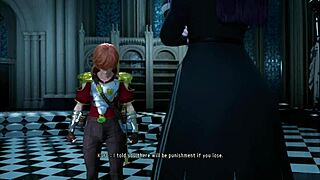 Femdom and handjob action in the Gothic-themed Kuros room