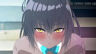 Karin Totoro on Blue Archive: A hentai experience with big tits and animehentai elements