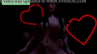 Beautiful woman in sexy lingerie on a big dick
