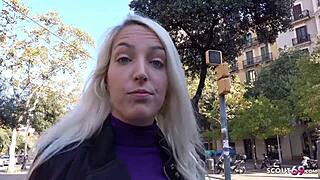 German scout Bianka's big tits and hot interview lead to sex