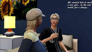 Golden shower fetish in animated porn video