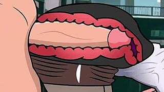 Beautiful woman enjoys internal ejaculation in animated hentai