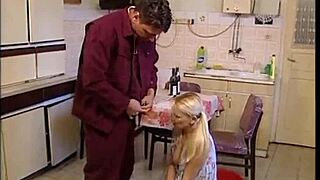 Kitchen group fun with deepthroat and assfucking