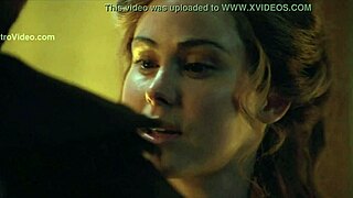 Anna Hutchinson in hot Australian TV show scenes with small booby and red hair
