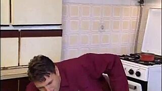 Kitchen group fun with deepthroat and assfucking