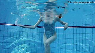 Striped Swimsuit on Teen Anna Netrebko