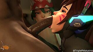 3D SFM compilation of deepthroat fellatio and cumshots