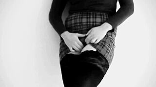 Slutty schoolgirl Jane Fletcher changes into sexier outfit