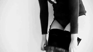 Slutty schoolgirl Jane Fletcher changes into sexier outfit