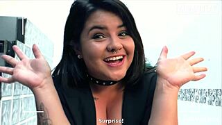Xiomara's big natural tits and curvy body in action