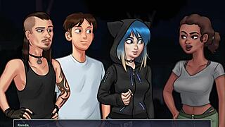 Adult visual novel walkthrough with ecchi elements and big tits