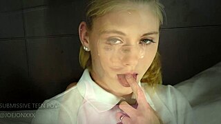 POV Hannah Hays gets deepthroat lessons from old professor