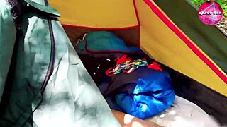 Camping solo masturbation trip of a woman