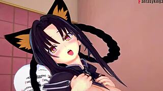 Akeno keeps watch as I ravish Kuroka in DxD