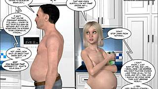 A comic in 3D called The Fall of Innocence #1718 with mature themes