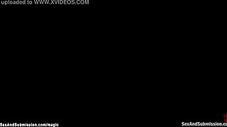 Busty wife in bondage with anal sex and deepthroat gagging