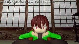 Theblueanon's first video with Chara and Betty Noir in a hot scene