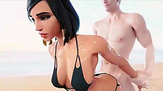 Beautiful animated warrior with great body gets fucked in this cartoon porn
