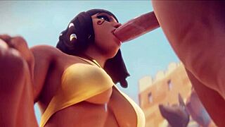 Beautiful animated warrior with great body gets fucked in this cartoon porn