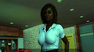 3D cartoon of a MILF's desires in Away from home