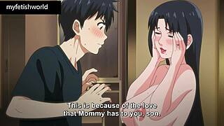 Beautiful stepmother with big breasts seduces me for sex