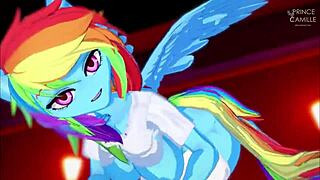 Groping and riding with Rainbow Dash in MLP
