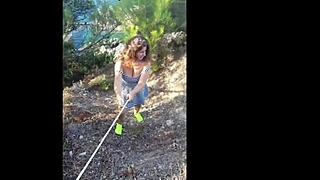 Stepmom seduces stepson in public for wild sex adventure