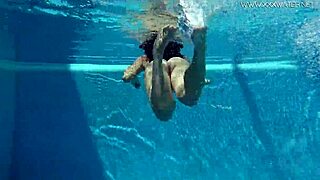 Tiny Russian teen Jessica Lincoln shows off her body in a bikini