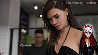 Anime and hentai upskirt at a college bar
