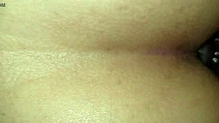 Anal sex with a black shemale and her 10 inch cock in white ass