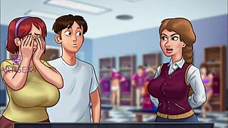 Big tits and hard cock in 3D animated Summertime saga